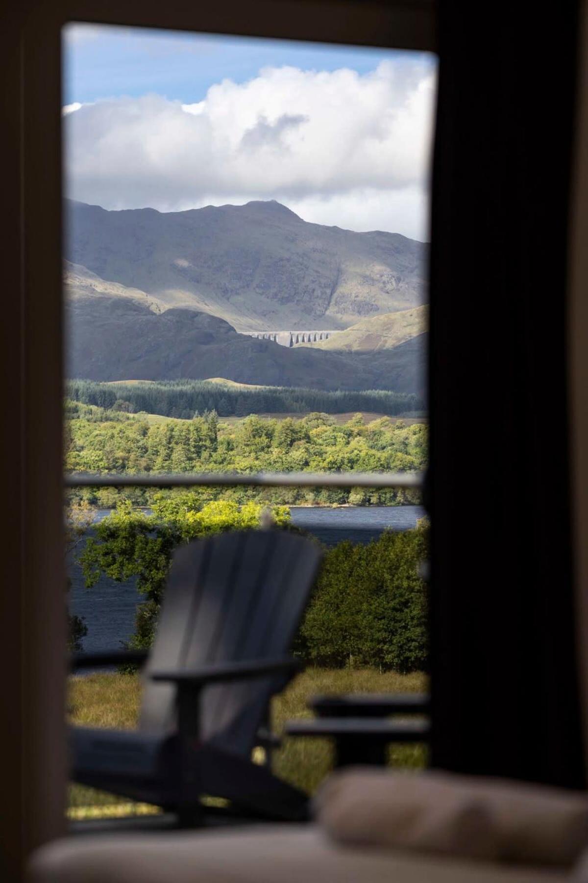 New Build Lodge With Stunning Views Of Loch Awe Hayfield  Exteriör bild